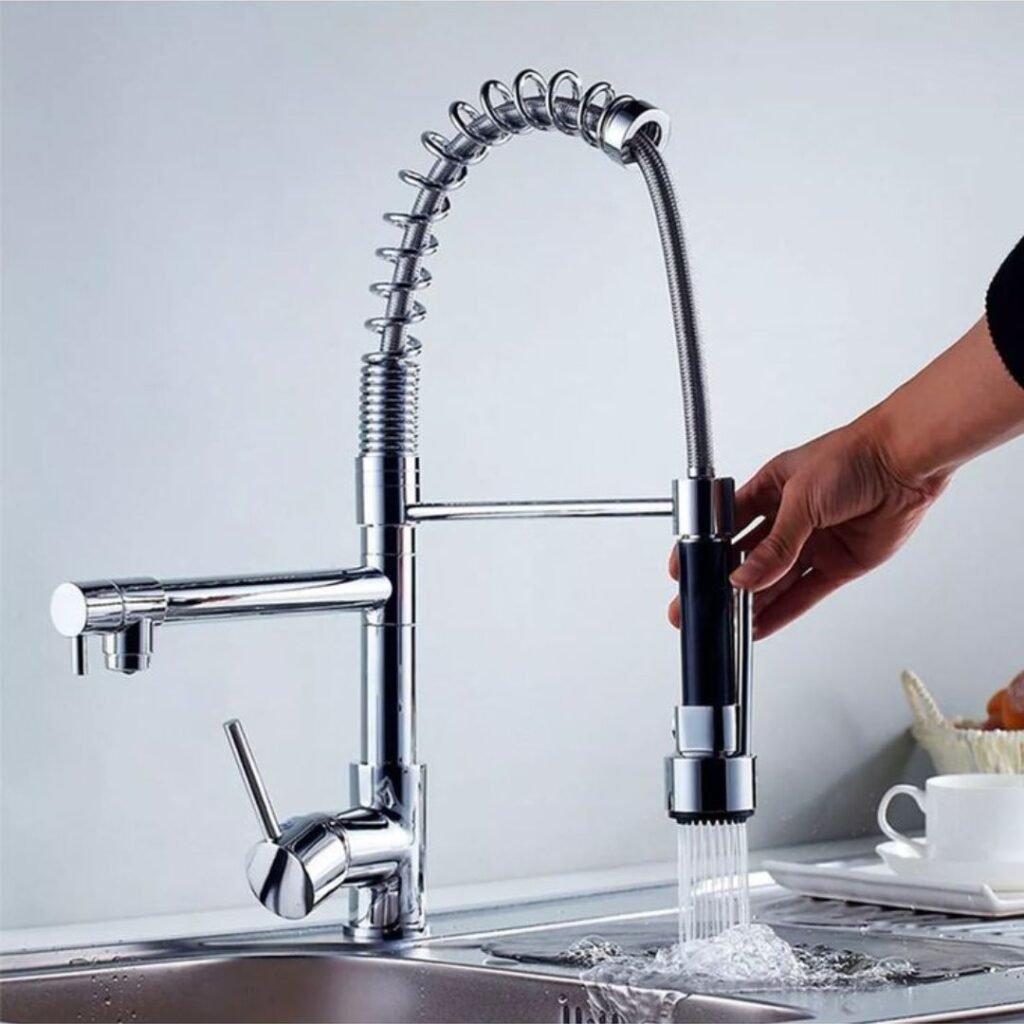 Double bowl kitchen sink with faucet in Uganda