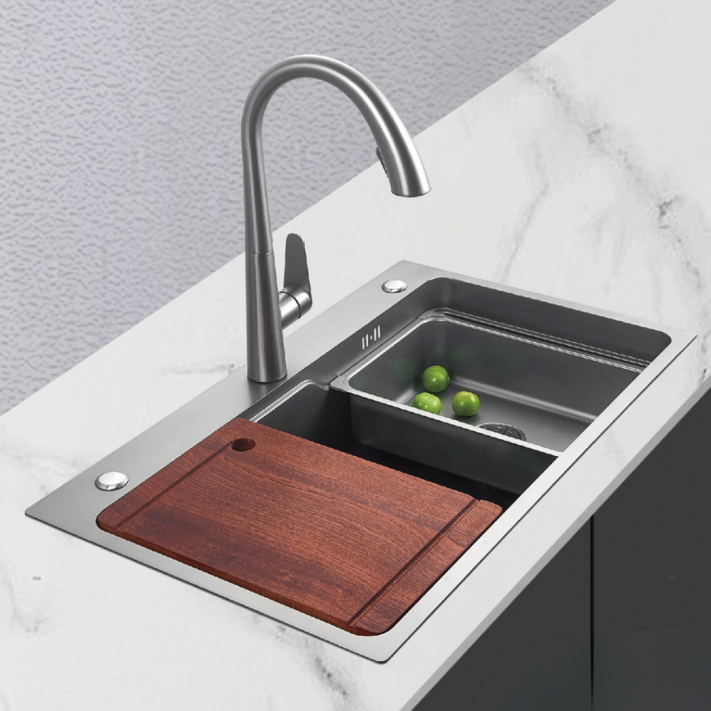 Modern double bowl kitchen sink designs Uganda