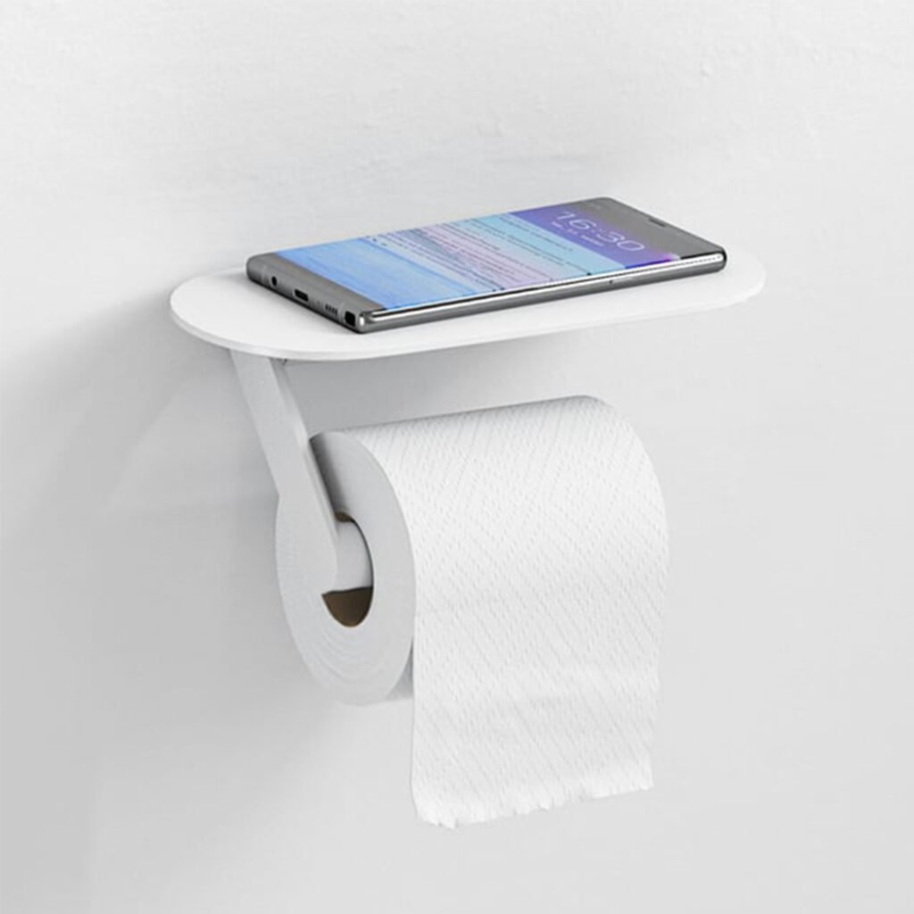 tissue with phone holder in bathroom accessories