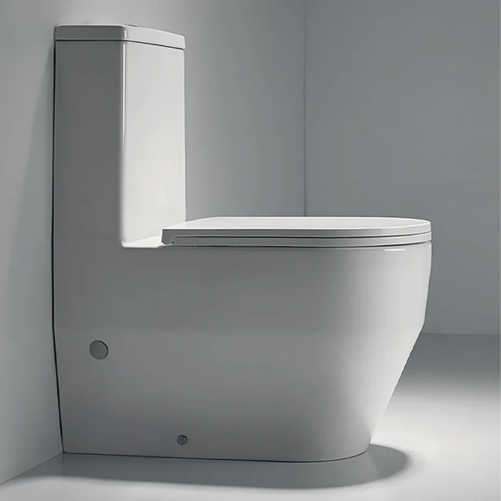 Rimless toilet in Uganda
