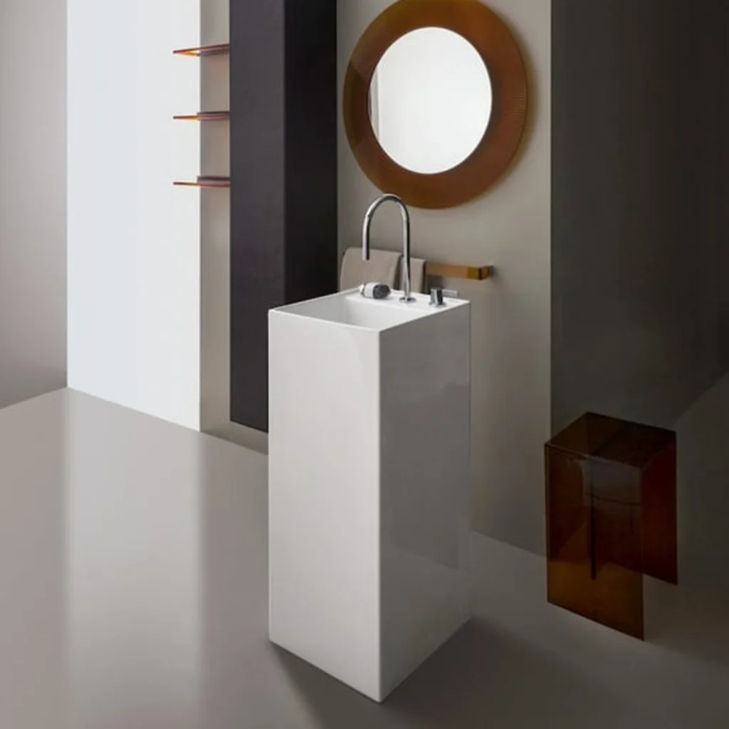 Wall-mounted basin in Uganda